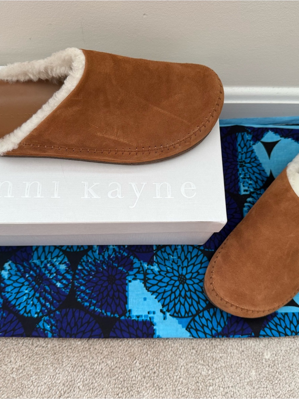 Jenni Kayne Chestnut Suede Shearling Mule